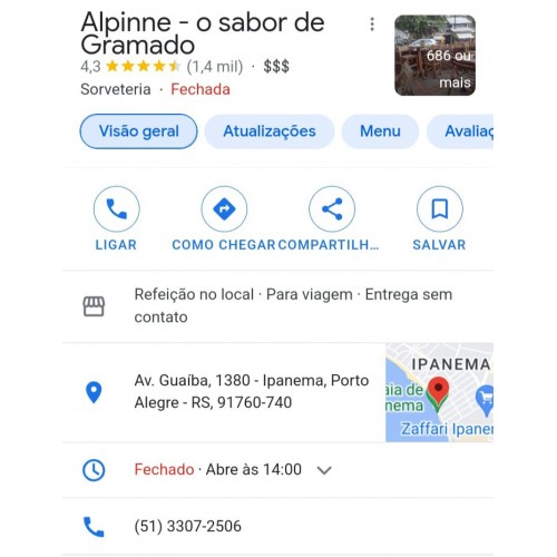 Cliente - Alpinne - o sabor de Gramado - Porto Alegre - RS 